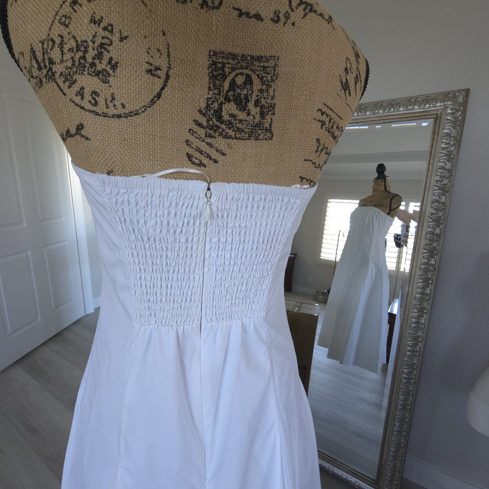 Mare Mare x Anthropologie Strapless Seamed A-line Midi Dress - Picture 6 of 15